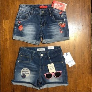 Girls POP & Wallflower Jean Shorts